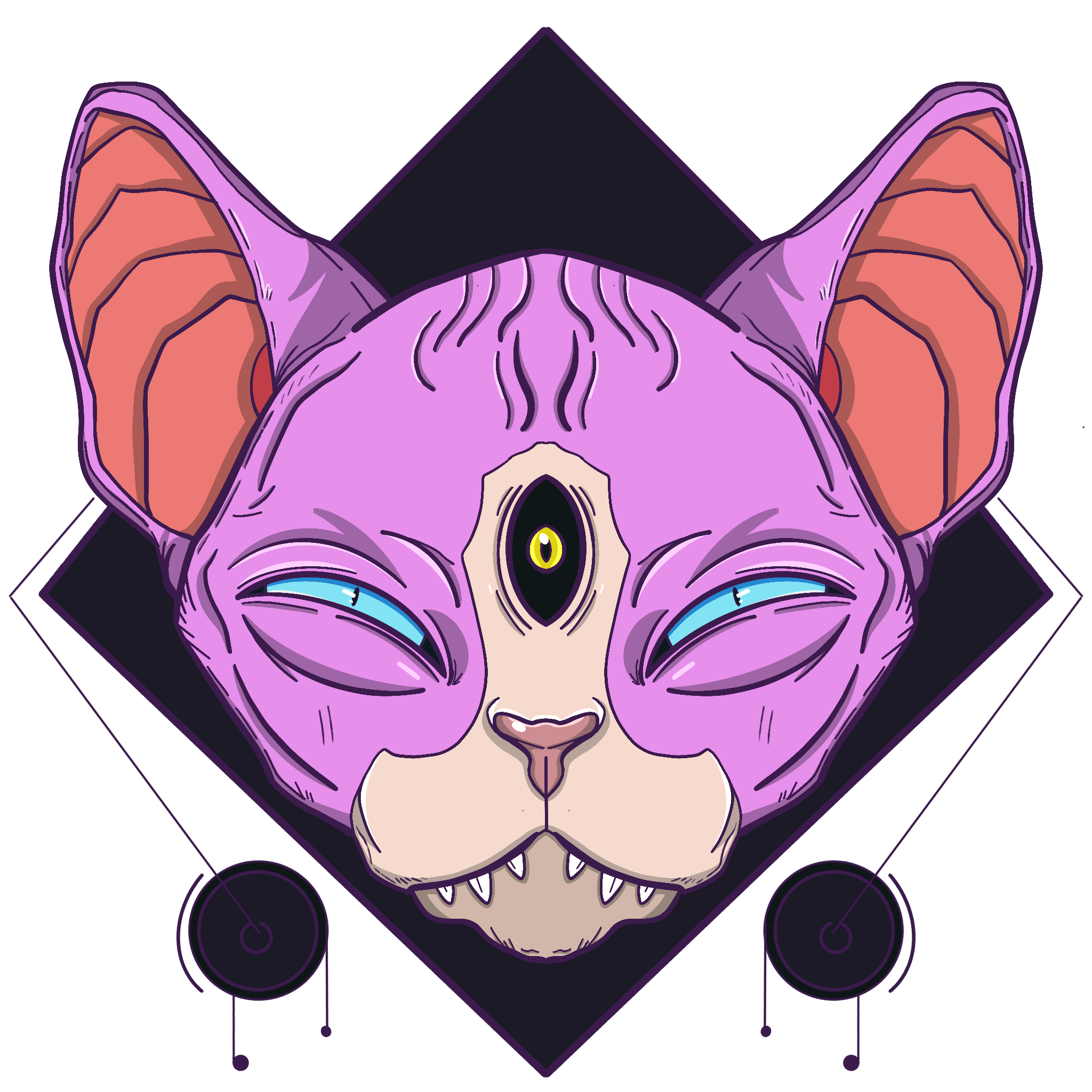 Awakened Cat Graphic Tee